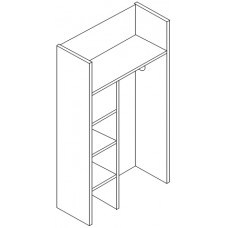 Каркас гардероба без верха и низа  В-701 900х435х1904