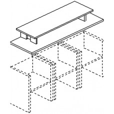 Панель-топ с надставкой,  В-801 1425х450х250